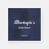 Moon Stars & String Lights Brautparty Serviette (Vorderseite)