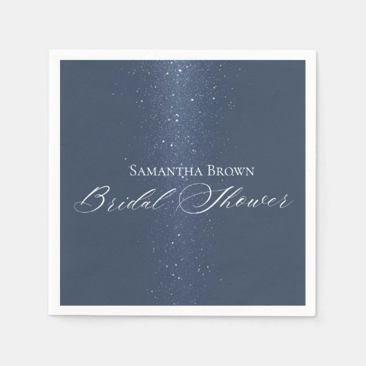 Moon Stars & String Lights Brautparty Serviette (Vorderseite)