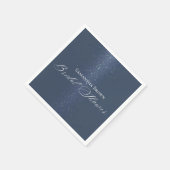 Moon Stars & String Lights Brautparty Serviette (Ecke)