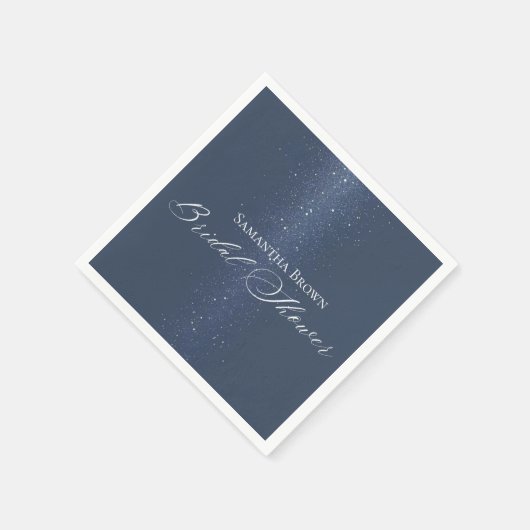 Moon Stars & String Lights Brautparty Serviette (Ecke)