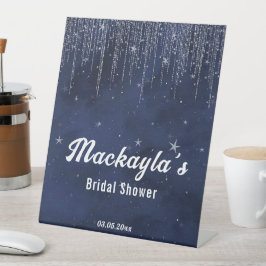 Moon Stars & String Lights Brautparty Sockelschild