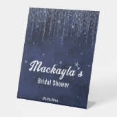 Moon Stars & String Lights Brautparty Sockelschild (Vorderseite)