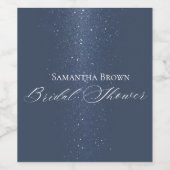 Moon Stars & String Lights Brautparty Weinetikett (Einzelnes Label)