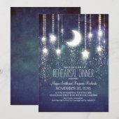 Moon Stars & String Lights Probe Abendessen Einladung (Vorne/Hinten)