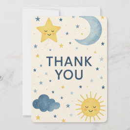 Moon, Stars & Sun Celestial Baby Dusche Vielen Dan Einladung