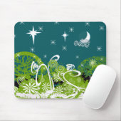 Moon Stars Swirl Paint Platsch Mousepad (Mit Mouse)