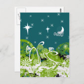 Moon Stars Swirl Paint Platsch Postkarte (Vorne/Hinten)