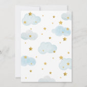 Moon & Stars Thema Babydusche Einladung (Rückseite)