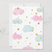 Moon & Stars theme Gender Reveal Boy or Girl Einladung (Rückseite)