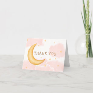 Moon Stars Twinkle Twinkle Girl Babydusche Dankeskarte