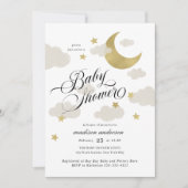 Moon, Stars und Wolken Extravagante Script-Baby-Du (Vorderseite)