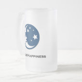 Moon Stars verfolgen Glück Mattglas Bierglas (Vorderseite Links)