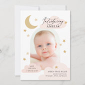 Moon Stars Wolken Arch Foto Rosa Rosa Birne Ankündigung (Vorderseite)