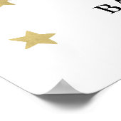 Moon Stars Wolken Extravagante Skriptdusche Begrüß Poster (Ecke)