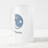 Moon Stars Wonder Mattglas Bierglas (Vorderseite Links)