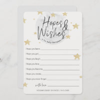 Moon startet Hoffnungen & Wünsche Babyduschkarte