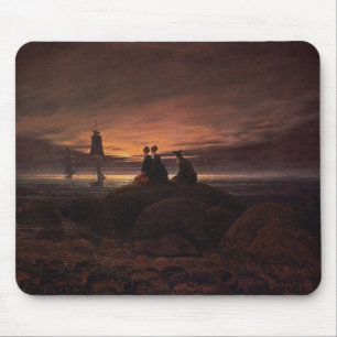 Moon Steigen über das Meer, 1822 (Öl auf Leinwan Mousepad