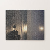 Moon steigt über den Ozean Puzzle (Horizontal)