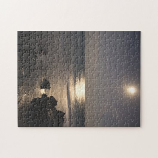 Moon steigt über den Ozean Puzzle (Horizontal)