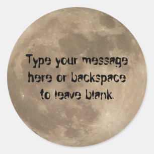 Moon Sticker Full Moon Stickers Personalisierte Ge