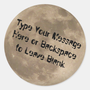 Moon Sticker Personalisiert Vollmond Sticker Moon