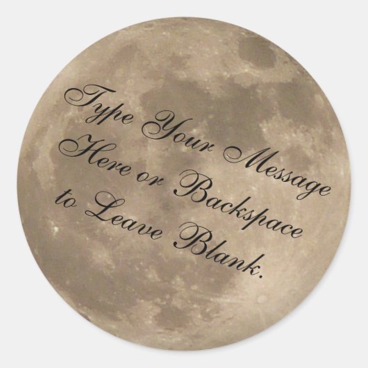 Moon Sticker Personalisiert Vollmond Sticker Moon (Vorderseite)
