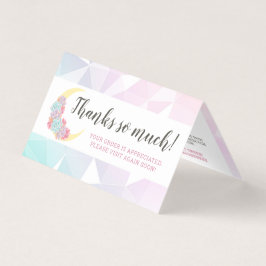 Moon & Succulent Pastel Mystic Boho Dankeschön Kar