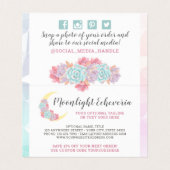 Moon & Succulent Pastel Mystic Boho Dankeschön Kar (Innenseite Aufgefaltet)