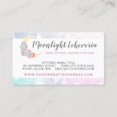 Moon & Succulents Pastel Mystic Boho Floral Cactus Visitenkarte (Rückseite)