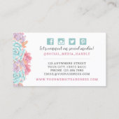 Moon & Succulents Pastel Mystic Cactus Social Icon Visitenkarte (Rückseite)