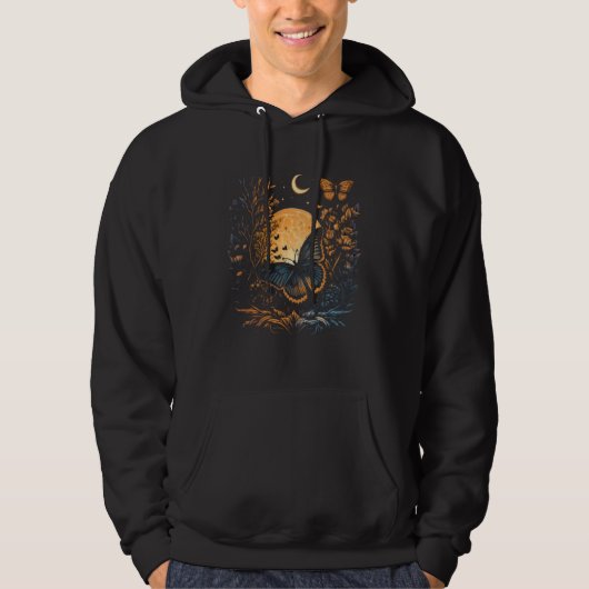 Moon Sun Celestial Monarch Butterfly  2 Hoodie (Vorderseite)