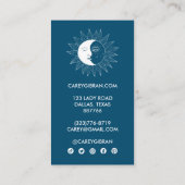 Moon & Sun Chic Elegante Line Zeichnend CUSTOM Treuekarte (Rückseite)