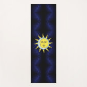 Moon & Sun Convernation auf Navy Blue Galaxy Yogamatte (Vorderseite)