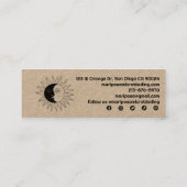 Moon & Sun Eleganter Kunde Vielen Dank Kraft Mini Visitenkarte (Rückseite)