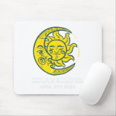 Moon Sun Solar Eclipse 2024 Totalität 8. April Fra Mousepad (Mit Mouse)