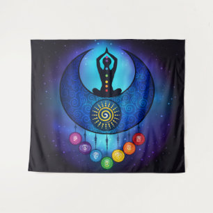 Moon & Sun Woman Chakra Tapestry - 59 bl Wandteppich