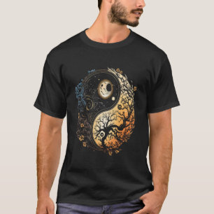 Moon Sun Yin Yang Tag und Nacht T-Shirt