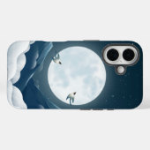 Moon & Swallow Night Phone Case (Rückseite (Horizontal))