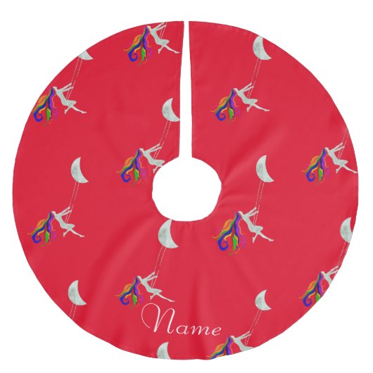 Moon Swingredhead Thunder_Cove Polyester Weihnachtsbaumdecke (Vorderseite)