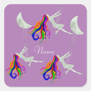 Moon Swingredhead Thunder_Cove Quadratischer Aufkleber