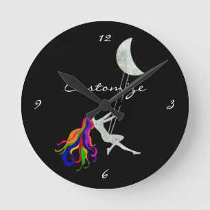 Moon Swingredhead Thunder_Cove Runde Wanduhr