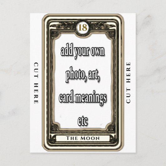 Moon Tarot Card entwerfen Postkarte (Vorderseite)