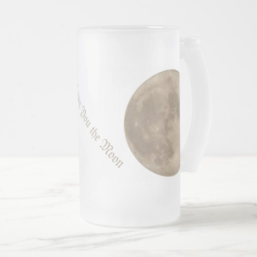 Moon Tasse Custom Vollmond Bierglas Moon Tasse (VorderseiteRechts)