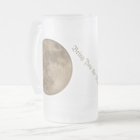 Moon Tasse Custom Vollmond Bierglas Moon Tasse (Vorderseite Links)