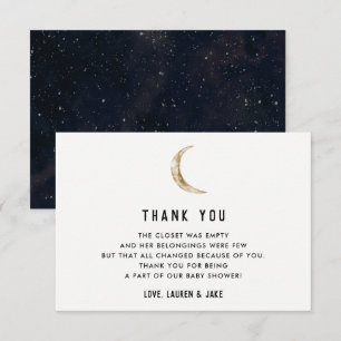 Moon Theme Baby Dusche Danke Karten