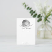 Moon Themed Earring Display Cards Visitenkarte (Stehend Vorderseite)