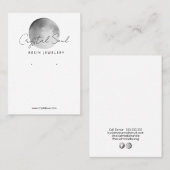 Moon Themed Earring Display Cards Visitenkarte (Vorne/Hinten)