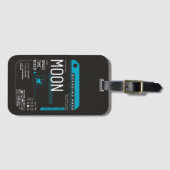 Moon Time Ticket Boarding Pass Gepäckanhänger (Vorderseite (Horizontal))