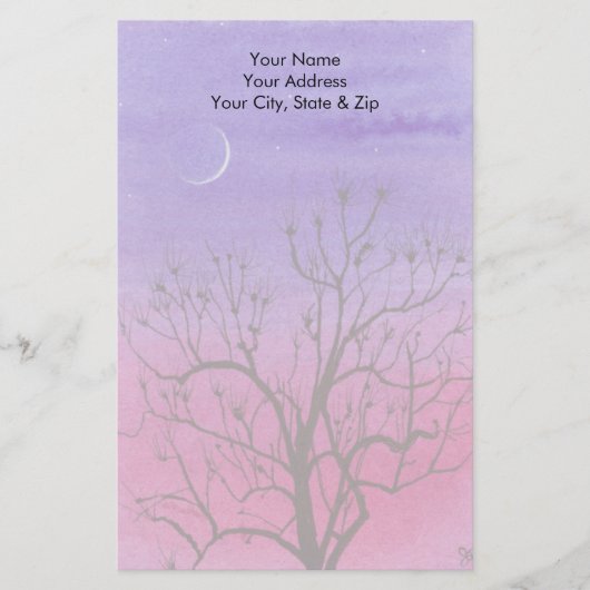 Moon Tree Briefpapier (Vorderseite)