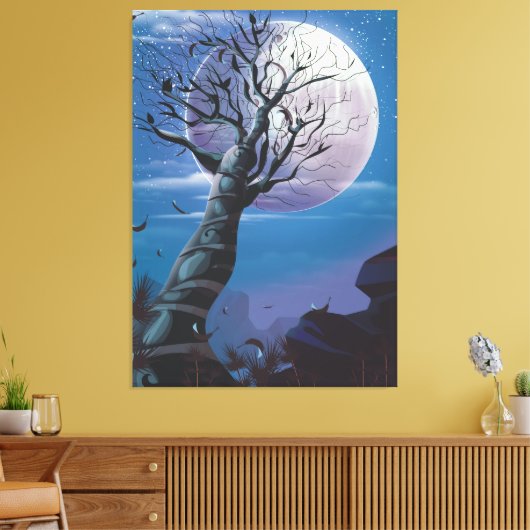 Moon Tree Leinwanddruck (Insitu (Wohnzimmer))